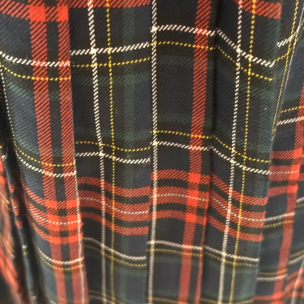 Vintage Haberdashery Christmas Tartan Plaid Pleated Skirt Size 12 - Picture 2 of 6